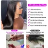 Synthetic Wigs Hd lace front human hair wig 13X6 straight pre detached 5X5 closed suitable for women without glue can be worn at any time Q240427