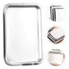 Dinnerware Sets 4pcs Toddler Plates Stainless Steel Kids Metal Dinner Dish Camping Tray Reusable