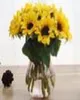 Silk Single Stem Sunflower 22CM866quot Längd 30 st Artificial Flowers Mini Sunflowers för DIY Bridal Bouquet Home Xmas Party 5573900