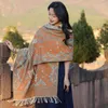 Écharpes swarf de style bohème pashmina couverture mangues couleur cape femmes classiques bufanda tassel