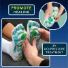 Outil 1 paire chaussettes de massage de pied acupression réflexology chaussettes de yoga massage de massage de pied schéma de point d'acupoint avec bâtons de massage