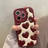 Caisses de téléphone portable Love Life Wind Red Heart Couverture arrière mignon adapté à l'iPhone 14 12 13 Pro Max 14 plus Pu Leather Téléphone Capa J240426