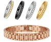 10mm15mm Luxury Hiphop Stainless Steel Biker Armband Men Gold Silver Watchband Design Men039S Women Watch Chain Armband B5039778