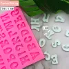 Moulds Many Lovely English Letter Number Silicone Mold Cupcake Jelly Candy Fondant Cake Decoration Baking Tool Chocolate Figure Moulds