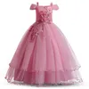 Robes de fille 2021 filles robe d'été broderie de demoiselle d'honneur robe princesse pour enfants robes pour filles enfants robe de mariée de fête 10 12 14 ans