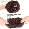 Chignon meifan elástico elástico elástico scrunchie curly chignon corda de cabelo clipe falso de alta temperatura de alta temperatura em rabo de cavalo de cabelo extensi