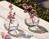 Crystal glass vase with foot flower pots planters home decoration modern decorative vases party wedding decor fish tank bowl HWD412727251