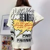 Diseñador camisetas gráficos ropa de ropa para camisetas de tela hipster de tela hipster graffiti letras estampado vintage vintage fastitis suelto talla grande