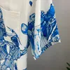 Summer Mens Casualcollar Shirts à manches courtes CHIRTS VINTAGE PRÉTÉRAU HAWAIIAN PLAGE SILK Shirts 240423