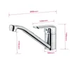 Kökskranar Chrome Finish Deck Mounted Single Handlle Sink -kran och kallt vattenblandare TAP 360 graders rotationsbassängar