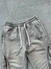 Y2K Streetwear workowane spodnie retro zamek błyskawiczny dresowe spodnie Mężczyźni HARAJUKU HIP HOP Casual High Street Jogging Spodni 240425
