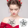 Tattoo Transfer Waterproof Temporary Tattoo Sticker Satan Lucifer Circle Steering Fake Tatto Flash Tatoo Gothic Hand back Art for Boy Women Men 240426