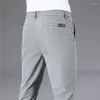 Pantalon masculin de haute qualité pour les hommes de la soie douce de la soie d'été décontractée sport à la mode lisse légère pantalon confortable