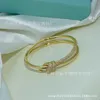 하이 버전 세이코 매듭 시리즈 팔찌 여성 금 소재 별 같은 단순하고 관대 한 트위스트 밧줄 1le2