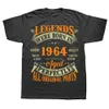 ノベルティレジェンド1964年生まれ59歳のTシャツストリートウェア半袖誕生日プレゼント夏のスタイルTシャツメンズ衣類240420