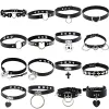 Colliers Spike Punk Choker Collar pour fille Goth Heart Pendant Collier Emo Neck Strap Cosplay Chocker Gothic Accessoires