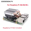Pads Geeekpi Nieuwe low -profile ijstoren Typeb CPU -koelventilator 4010 Heatsink -koeler voor Raspberry Pi 4 B / 3B+ / 3B