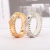 Golden box designer Ring clover jewelry 18K Gold Plated wedding Ring for woman man fashion jewelry Diamond Ring fashion Valentine Day gift Women Men luxury rings