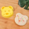 곰팡이 샌드위치 절단기 귀여운 동물 모양 빵 곰팡이 diy 쿠키 곰팡이 과일 야채 절단기 곰팡이 벤토 점심 액세서리 베이킹 도구