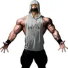 Men's Tank Tops Sports Fitness Four Seasons Hooded Vest Muscle Polyester Casual Walking Pattern Lightweight Cool Quick Dry Explosion