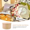 Установите контейнеры контейнеры круглой коробки для пирога десерта для кекса -носитель Kraft Paper Cookie Упаковка