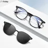Солнцезащитные очки vcka алюминиевый магний 2 -в -1 поляризованные солнцезащитные очки с миопией мужское магнитное ночное зрение.