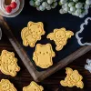 Moldes Halloween Kitten Cookie Mold Ghost Fonston Cartoon Animal Kitten Shape Folida Ferramenta Ferramenta de Bolo Diy