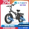 Bicicleta zpw g20pro ebike 48v 15AH 2000W bicicleta eléctrica dual motor de nieve moto de 20 pulgadas neumáticos desplegables de montaña plegable bicicleta eléctrica