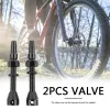 Accessori 2 pacco Valvola da 40 mm Pneumatico tubeless Presta Gambi legati CNC con tappo elementi ciclistici impermeabili portatili per MTB Road Bike