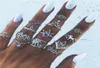 7 -stijl vintage knokkelringen voor vrouwen boho geometrische bloemkristallen ring set bohemian midi vinger sieraden bague femme6669165