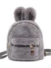 Rucksack 2024 Kinderschule Hare Plüsch Faux Fell Ohren Kinder Tasche für Mädchen Kawaii Kindergarten Schulter Mini -Rucksäcke