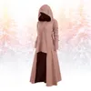 Casual Dresses Daily Witch Cloak oregelbundet hem Elastic Party Fall Winter Vintage Hoodies Warm Jumper Women Midi klänning mjuk långärm