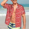 Casual shirts voor herenwit shirt Kawaii Animal Vintage Hawaiiaanse mannen Korte mouwen Beach Stijlvolle aangepaste oversized blouses