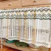 Curtain Boho Window Sheer Valance Crochet Vintage Cotton Shabby Macrame Curtains Tiers Farmhouse For Bedroom & Living Room Decor