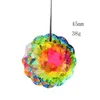 Dekoracyjne figurki 45 mm Rainbow Mandala Crystal Prism Suncatcher Hanging Decor Wystrój Kolorowy Słońce Kwiat żyrandolowe części zamienne