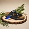 Designerskie sandały birkinstockly bostony zatyka się Birkes Flippers Flats Sandals Mules Cork Slajdes Top Skórzowe Paski Mężczyzny Kobiety na zewnątrz buty plażowe Sudery 111