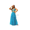 Basic Casual Dresses Designer Dress Solid blue suspender sexy backless sleeveless long women's dress summer new model