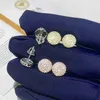 Hurtowe kolczyki ceny modny tester diamentowy s925 srebrny srebrny VVS1 MOSSANITE Diamentowy kolczyk dla kobiet