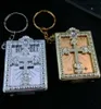 English Espagnol Mini Bible Keychain religieux Jésus chrétien Cross Key Chain Femmes Prière God Bless