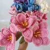 Handknopen bloemen kunstmatige tulpen boeket katoen garen haak nepbloemen voor bruiloft thuis tafel decor cadeaus 240424