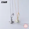 XIHA Genuine Sterling Sier Star Safety Pin Pendant Necklace Women Cubic Zirconia Choker Necklaces S Jewelry 2106215668243