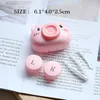 Contacte Lens Accessoires Pink Pig Head Contact Lens Case Cute Cartoon Glasses Basses Lens Container Glasses Case Can As Gift D240426