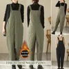 Frauenhose Frauen Herbst Winter Warm gepolstert gesteppte Overalls halten ärmellose Overalls Chic Casual Lose Hosentern Hosen Hose