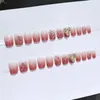Valse nagels roze met glitterrand langdurig veilig materiaal waterdicht voor vrouwen en meisjesnagel salon