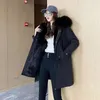 Fautes de fourrure pour femmes pour femmes à mi-longueur épaisse chaude à capuche pleine manche décontractée Slice Slim Fit Long Vestes Vêtements extérieurs Hiver