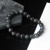 Beaded Primitive Indian Labrador Bead Bracelet Womens Spiritual Natural Stone Blue Moon Charm Bijoux Couple Jewelry