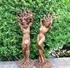 Bosgodin Malefemale God Statue Resin ornamenten Home Decoraties Tuin Handwerk Handwerk Tree God Statue Assieringen Q08118875123