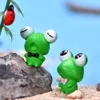 6pc Cute Frog Animal Miniature Fairy Garden Ornament DIY Glass Decor Small Stuff Figurine Statue Model Craft Home Decoration 240427