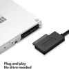 Cabo adaptador USB20 SATA de alta velocidade para unidade de disco rígido do laptop com conector SATA de 6p+7p