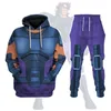 Heren Hoodies Sweatshirts Pop Role-Playing Anime Saint Seiya Gedrukte Hoodie Set 3d Street Harajuku Childrens Track and Field Suit Mens Sportswear Tweed-Piece Set 240425